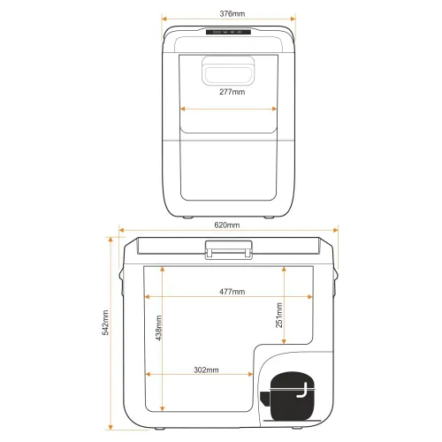 Lodówka Yolco NX50 47l Zielony