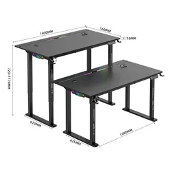 Biurko gamingowe COBRA Electra S CRF1421ELBKRGB Czarny