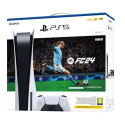 Konsola SONY PlayStation 5 z napędem Blu-ray 4K UHD + EA SPORTS FC 24  (klucz aktywacyjny)