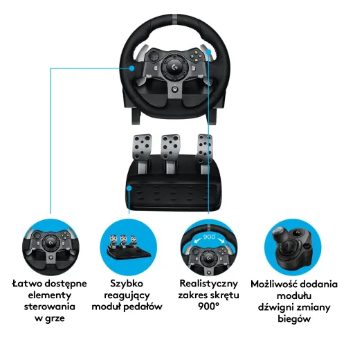 Kierownica LOGITECH G920 (PC/XBOX ONE) + Słuchawki LOGITECH G335