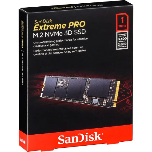 SanDisk Extreme PRO 1 TB M. 2 2280 PCI-E x4 Gen3 NVMe SSD (SDSSDXPM2-1t00-G25)