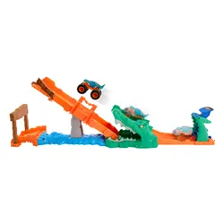 Tor Hot Wheels Monster Trucks Rajdowe wyzwanie Paszcza Krokodyla JJN45
