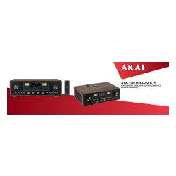 Wieża AKAI AM-100 RHAPSODY 30W Bluetooth Radio FM DAB Czarno-brązowy