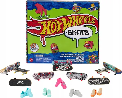 Hot Wheels Skate 10 deskorolek 5 par butów deskorolkowych HTP59 FingerBoard