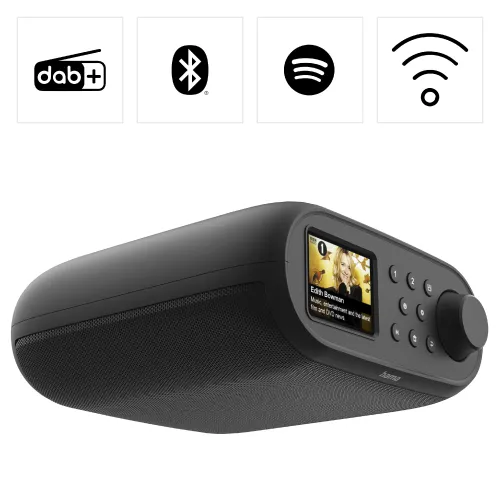 Radioodbiornik Hama DIR400 Radio FM, DAB, Internetowe Wi-Fi Bluetooth Czarny