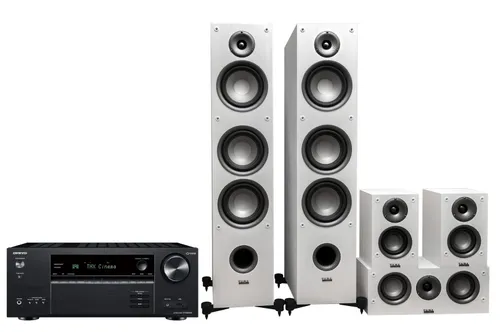 Onkyo TX-NR6100 Cinema Package Black, Taga Harmony TAV 5.0: TAV-607F + C + S White