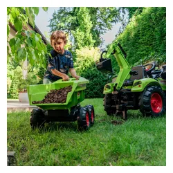 Falk Traktor na Pedały Claas Axos 330 z Koparką i Przyczepą 3-7 lat