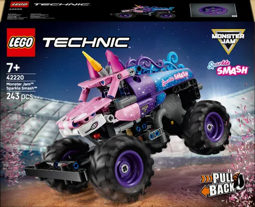 KLOCKI LEGO TECHNIC 42220 Monster Jam Sparkle Smash, zestaw klocków +7 lat