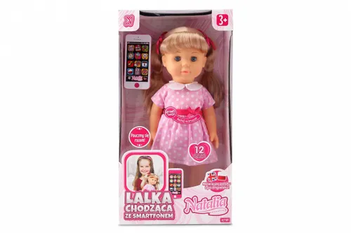 Artyk Lalka Natalia chodząca ze smartfonem 41cm