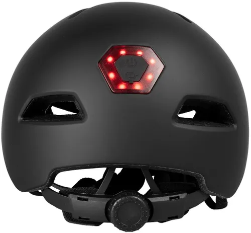 Kask rowerowy VAYOX Street VA0423BMM Czarny Miejski z lampką (rozmiar M)