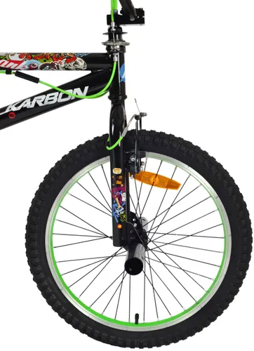 Rower dziecięcy KARBON Stickerboomb BMX 20 Czarno-zielony