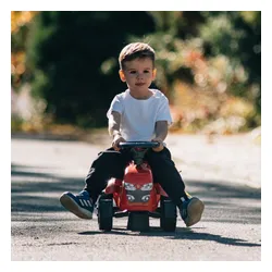 Falk Traktorek Baby Massey Ferguson Czerwony Z Przyczepką + Akc. Od 1-3 Lat