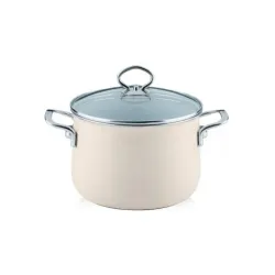 RIESS Nouvelle Avorio 6,5 l - garnek ceramiczny z pokrywką