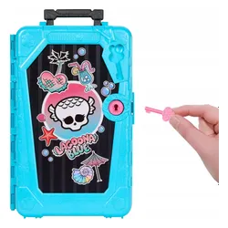 LALKA MONSTER HIGH STRASZYSEKRETY S7 Lagoona Blue wakacje zestaw z walizką