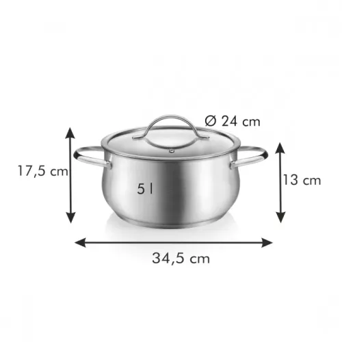 TESCOMA Harmony 5 l - garnek ze stali nierdzewnej z pokrywką