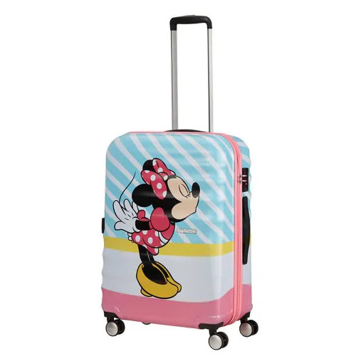 Walizka średnia American Tourister Wavebreaker Disney - Minnie pink kiss