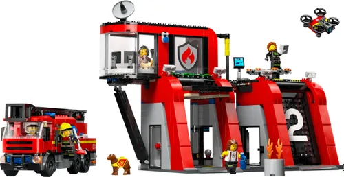 Конструктор LEGO City пожарная часть с пожарной машиной (60414)