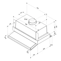Okap Whirlpool WSK64FLSX Inox
