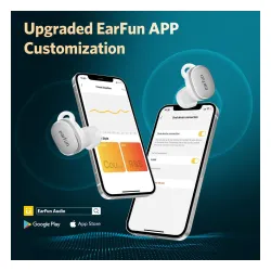 Słuchawki bezprzewodowe Earfun Free Pro 3 ANC Dokanałowe Bluetooth 5.3 Biały