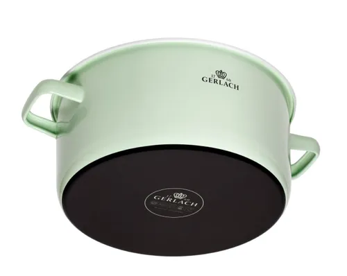 Garnek GERLACH Natur Enamel 24 cm Zielony