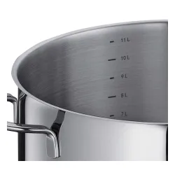 KÜCHENPROFI Capri – stalowy garnek ze szklaną pokrywką 12 l śred. 28 x 20,5 cm