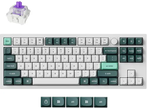 Klawiatura KEYCHRON Q3 HE QMK Wireless Biało-zielony