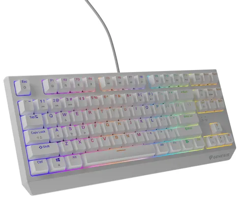 Klawiatura mechaniczna Genesis Thor 230 TKL US RGB Outemu Brown Biały