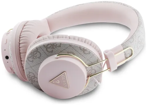 Słuchawki nauszne GUESS Triangle Logo Bluetooth ENC Różowy
