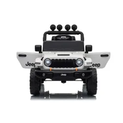 Auto Na Akumulator Jeep Rubicon 2X200W 24V Eva Skóra LED Pilot Radio MP3