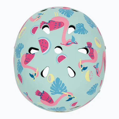 Kask rowerowy dziecięcy Hornit Flaming blue/pink