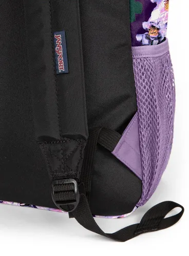 Union Pack JanSport kızlar için Okul sırt çantası-mor petals