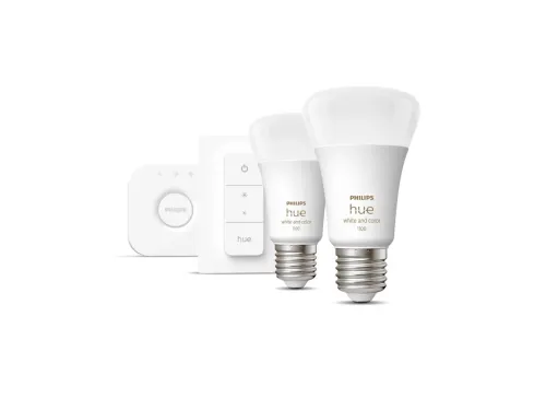 Żarówka LED Philips Hue White and Colour Ambiance E27 2 szt. Zestaw startowy