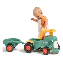 Falk Traktorek Baby Maurice Zielony Vintage Z Przyczepką Od 1-3 Lat