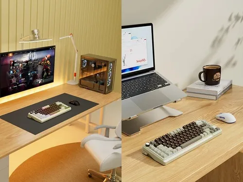 Klawiatura ROYAL KLUDGE L75 Mocha Grey Cream Switch