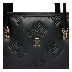 Tommy Hilfiger Th Refined Tote Mono Handbag AW0AW15726 Черный