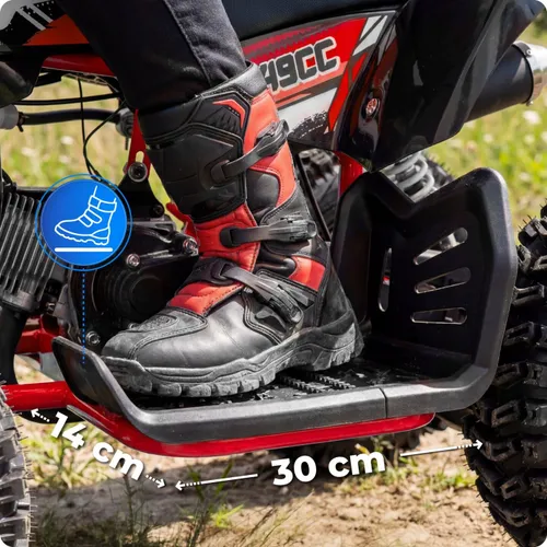 Quad dla dzieci spalinowy 49cc duże koła 6" hamulce mini tarczowe VOLTOURI