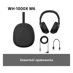 Słuchawki bezprzewodowe Sony WH-1000XM6 ANC Nauszne Bluetooth 5.3 Srebrny