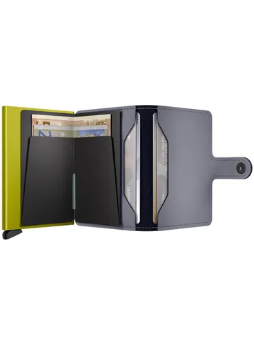 Kompaktowy portfel RFID Secrid Miniwallet Matte - grey / lime