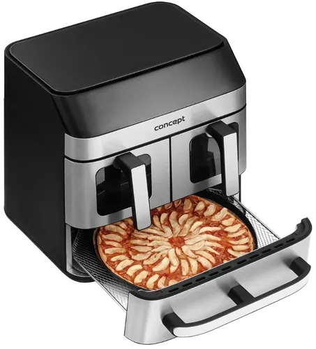 Air Fryer Frytkownica beztłuszczowa CONCEPT Pizza Trio FR9000 18.5 l z podwójnym koszem + szuflada do pieczenia
