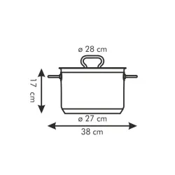 TESCOMA Home Profi wysoki 10 l - garnek ze stali nierdzewnej z pokrywką