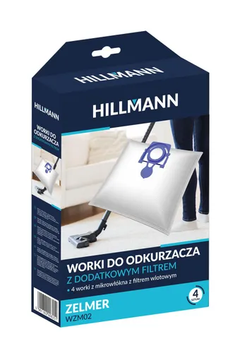 Worki do odkurzacza HILLMANN WZM02 4szt. + filtr