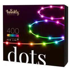 Taśma LED Twinkly Inteligentny miniaturowy łańuch Dots 400 LED RGB 20 m, czarne