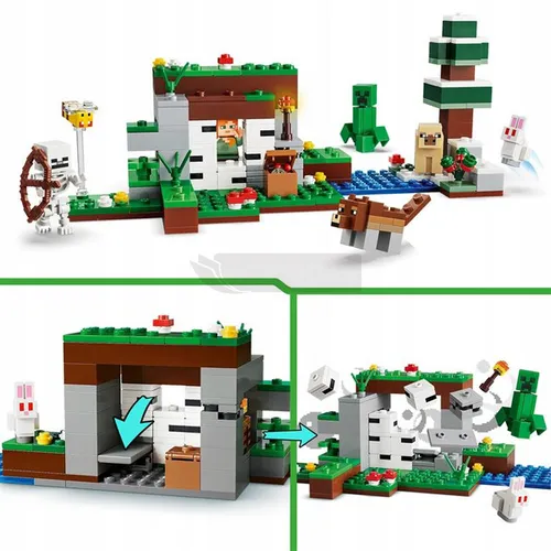 LEGO Minecraft 21593 Przetrwanie pierwszej nocy, zestaw klocków 8+