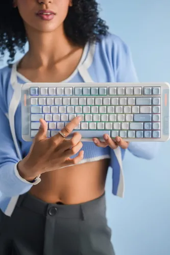 Klawiatura MCHOSE X75 V2 Hyacinth Switch Biało-niebieski