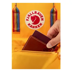 Fjallraven Kanken Gökkuşağı-öküz kırmızı sırt çantası / gökkuşağı deseni