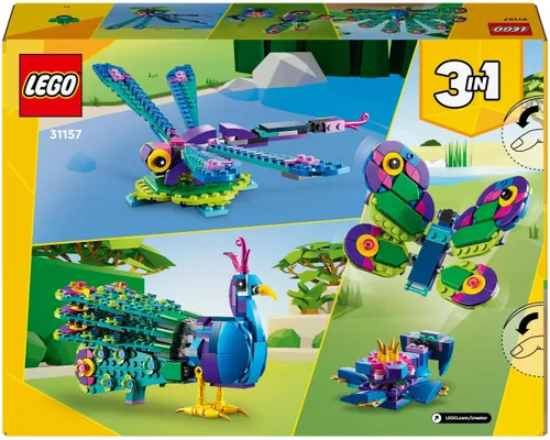 Lego paw Creator 3w1 egzotyczny 31157 z ruchomym ogonem i podstawką