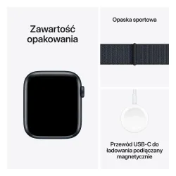 Apple Watch SE 2gen GPS koperta 44mm z aluminium Północ opaska sportowa Atramentowy