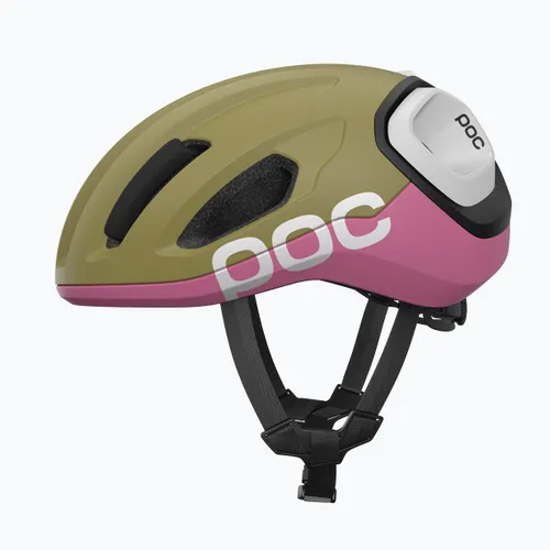 Kask rowerowy POC Amidal olivine green matt/thulite pink matt