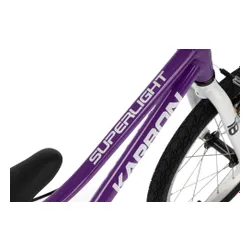 Rower dziecięcy KARBON Superlight 18 cali dla chłopca Fioletowy