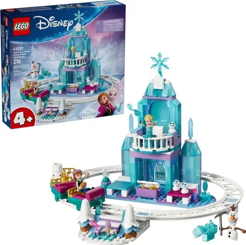 LEGO Disney Princess 43281 Lodowy zamek Elzy i śnieżna przejażdżka